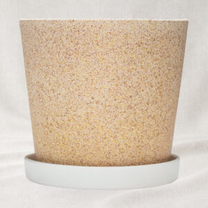 Ghiveci ceramic cu farfurioara Grillage Cone