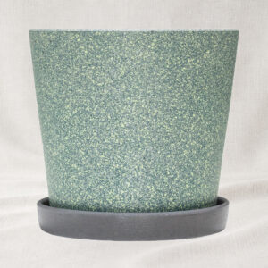 Ghiveci ceramic cu farfurioara Grillage Emerald Cone