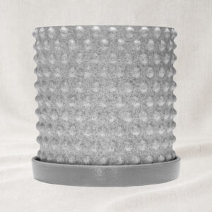 Ghiveci ceramic cu farfurioara Drangee Grey