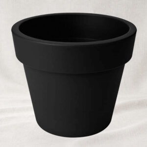 green basics top planter 30cm living black