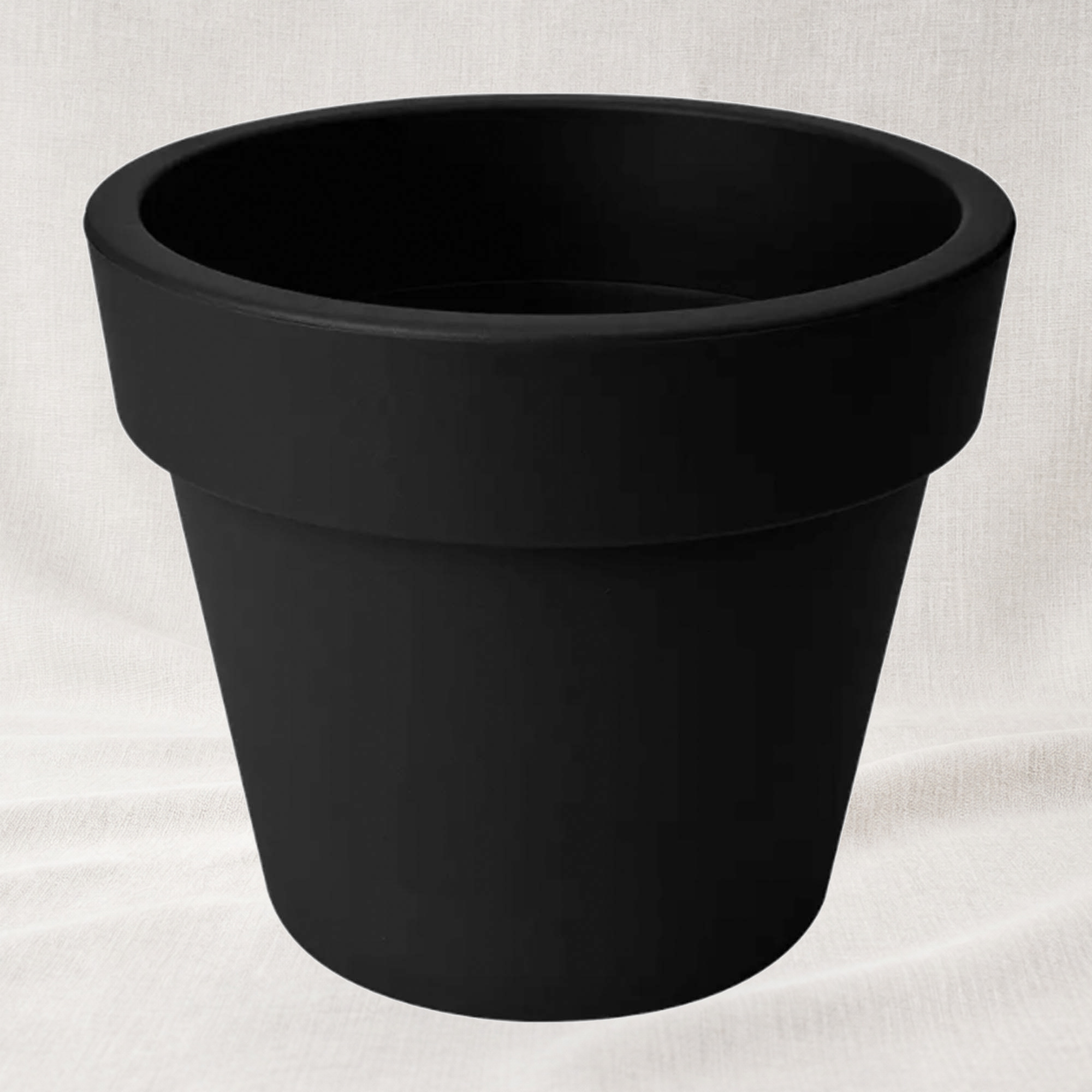 green basics top planter 30cm living black