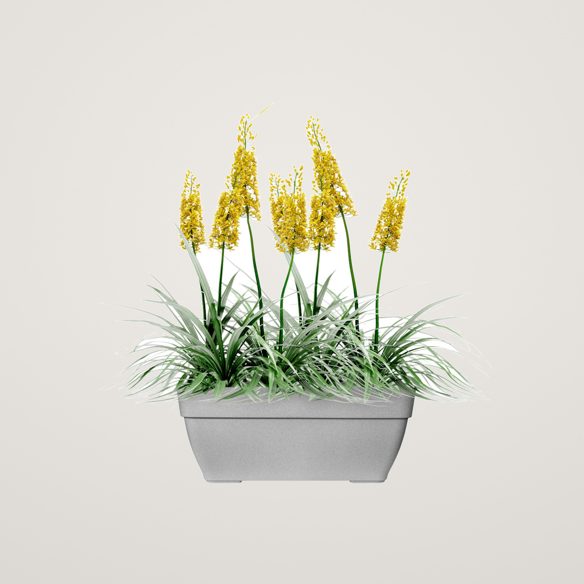 Jardiniera pentru terasa vibia campana 80cm, culoare gri-beton - imagine 4