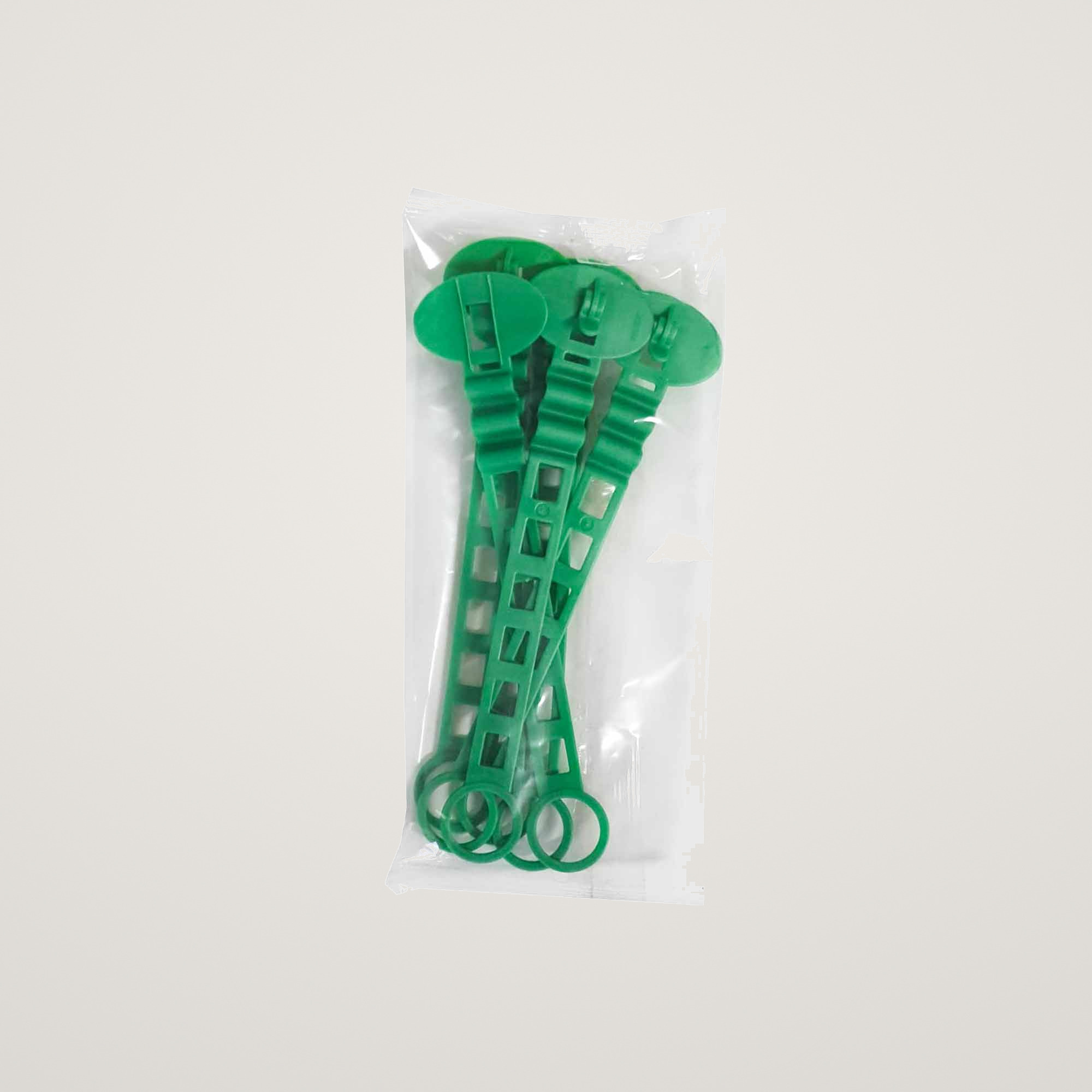 Set 6 Coliere de palisare, M (175mm) diametru min/max de prindere 15/35mm, culoare verde