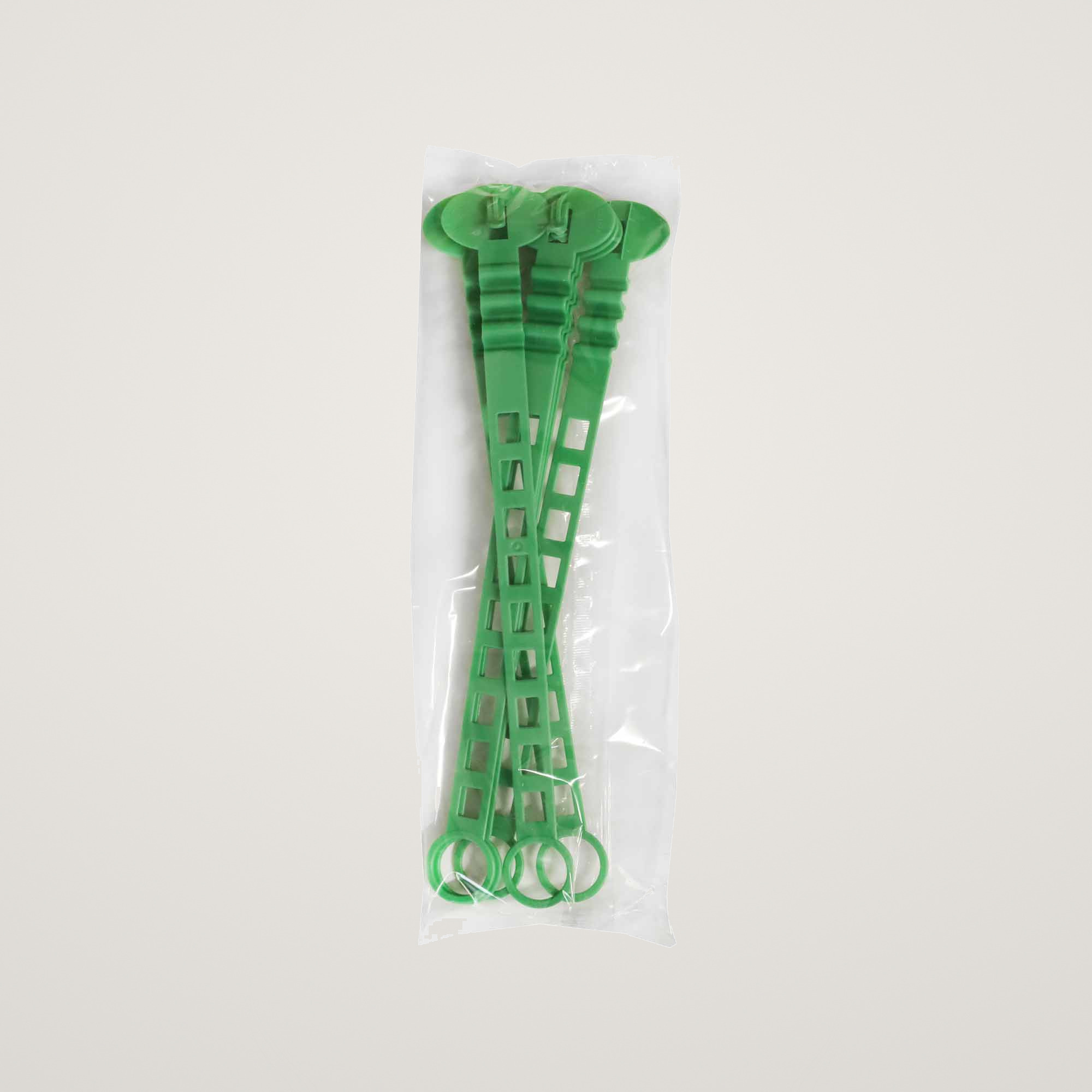 Set 6 Coliere de palisare, L (247mm) diametru min/max de prindere 20/55mm, culoare verde