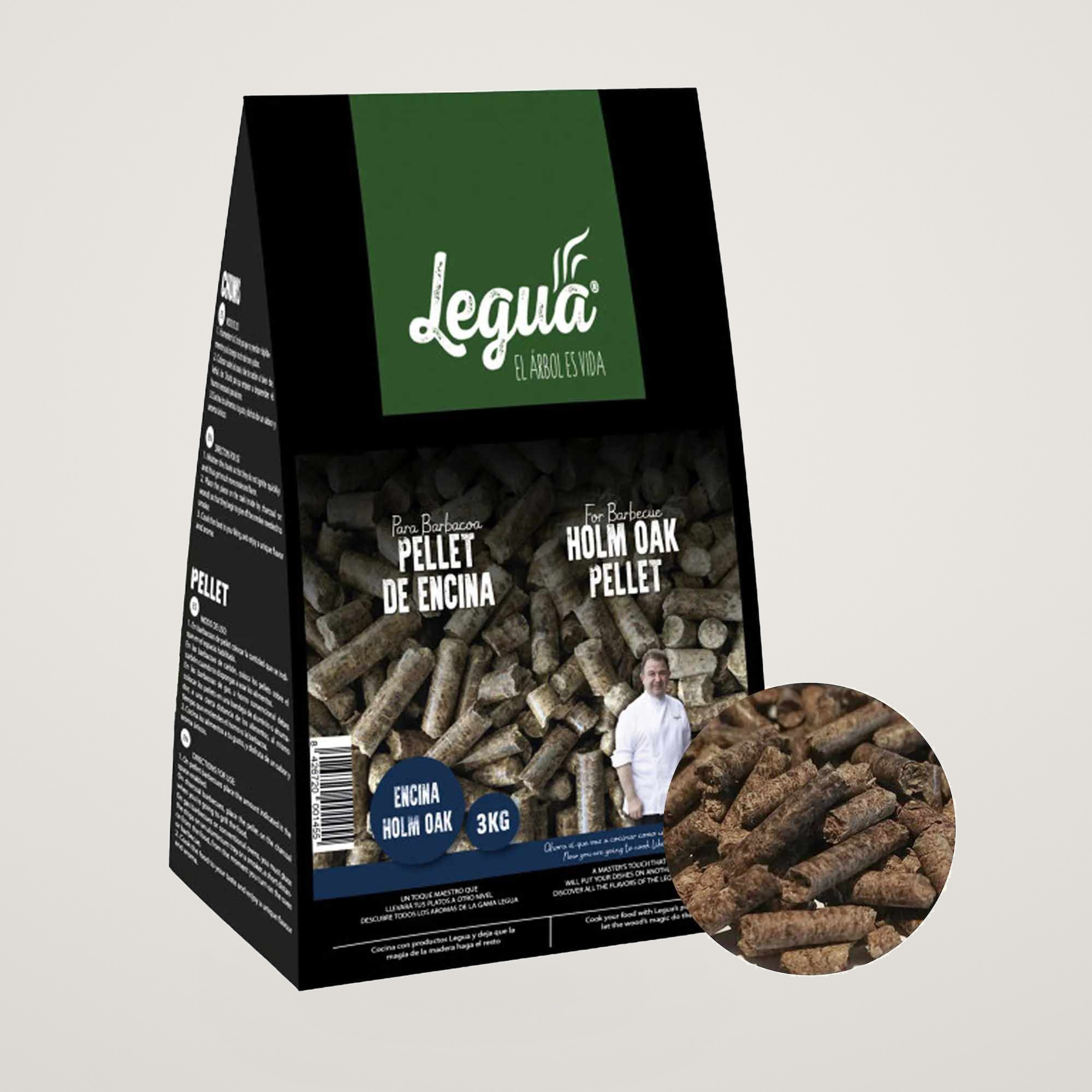Peleti din lemn de stejar pentru gratar si afumatoare Legua, pentru peste gras, carne rosie si carne de vanat 3kg - imagine 5