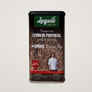 Rumegus din Portocal pentru afumat Legua +SMOKE -, la recipient de 360 ml, pentru aromatizarea prin afumare a carnurilor albe si a legumelor