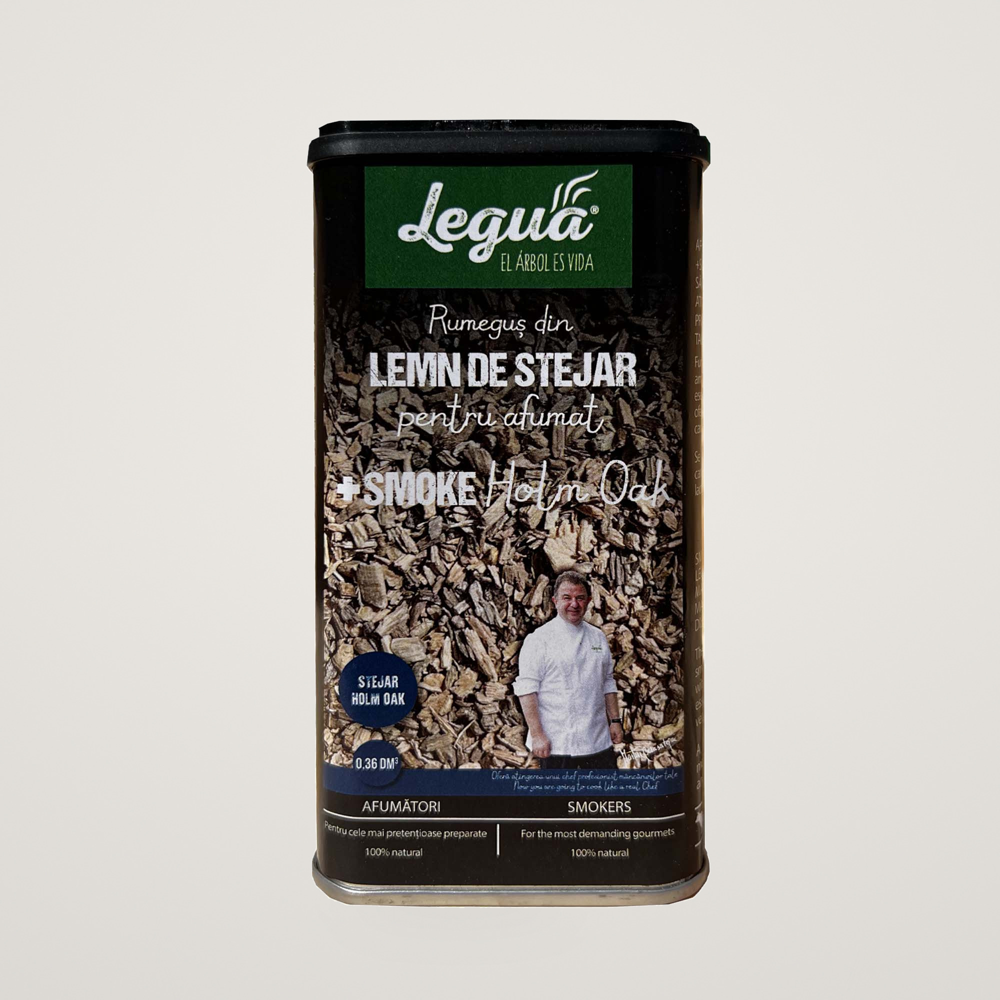 Rumegus din Stejar pentru afumat Legua +SMOKE - , la recipient de 360ml, pentru aromatizarea prin afumare a produselor lactate si foie gras - imagine 5