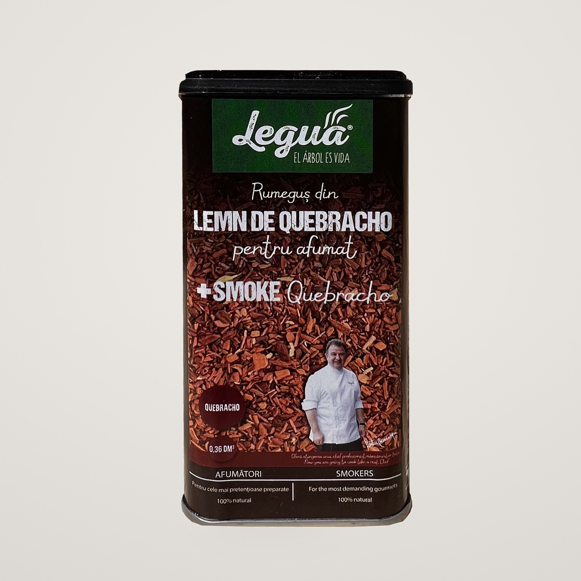 Rumegus din Quebrancho pentru afumat Legua +SMOKE - , la recipient de 360 ml, pentru aromatizarea prin afumare a carnii de miel, vita, porc si vanat - imagine 5