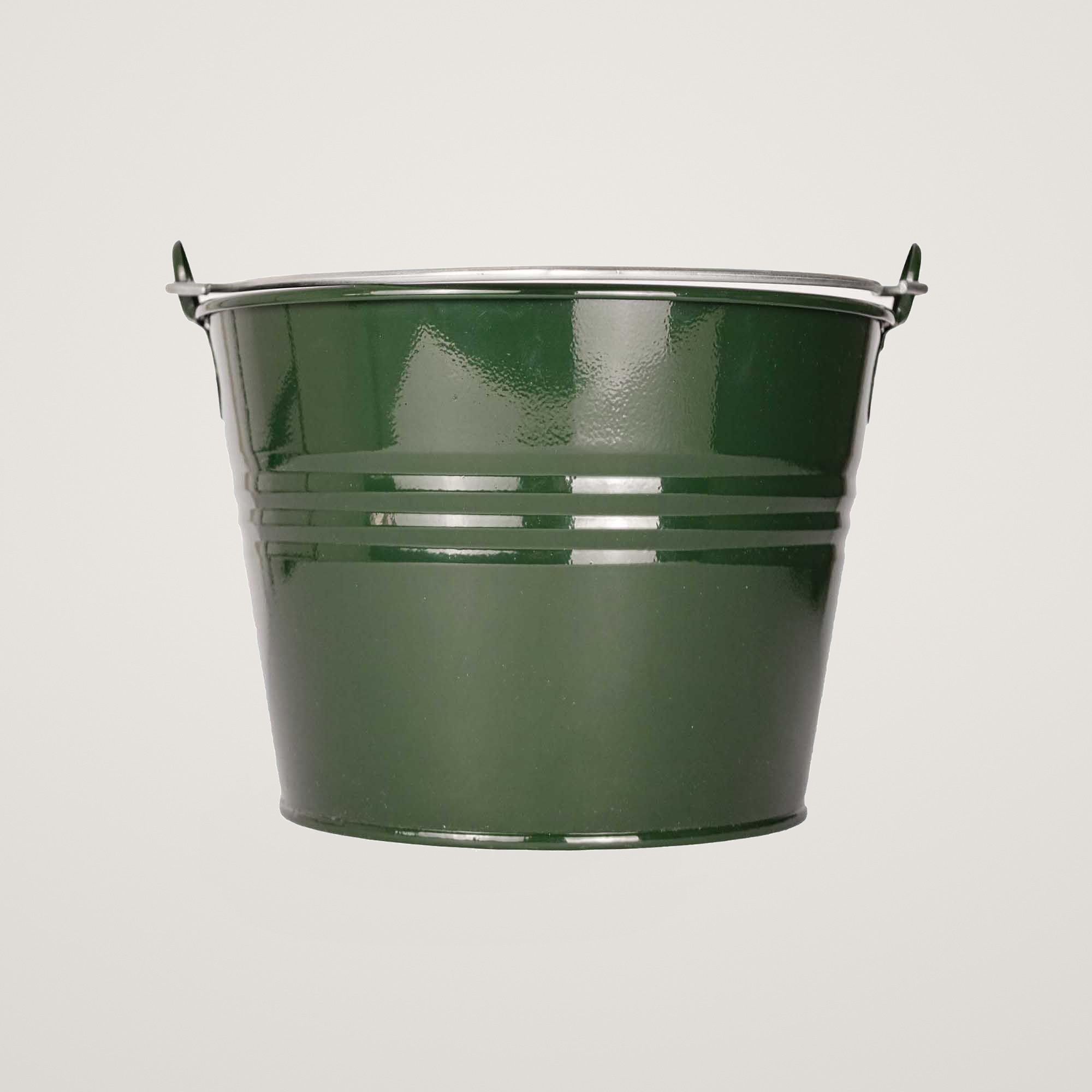 Galeata cu maner din metal Mary's Garden Supplies 22 cm, culoarea verde