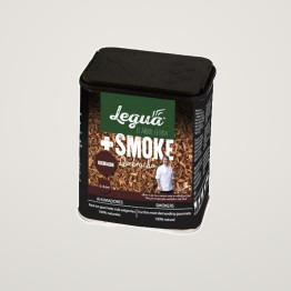 Rumegus pentru afumat din lemn de Quebrancho Legua +SMOKE - , la recipient de 160 ml, pentru aromatizarea prin afumare a carnii de miel, vita, porc si vanat