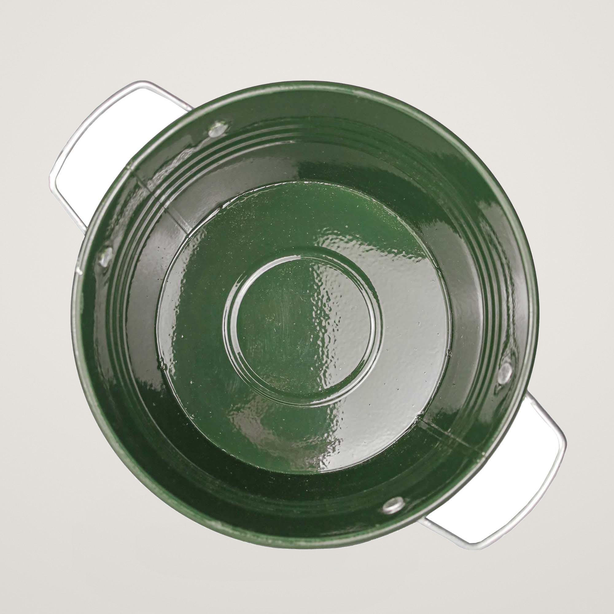 Bol cu manere din metal Mary's Garden Supplies 18 cm, culoarea verde - imagine 3