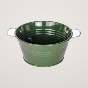 Bol cu manere din metal Mary's Garden Supplies 21 cm, culoarea verde