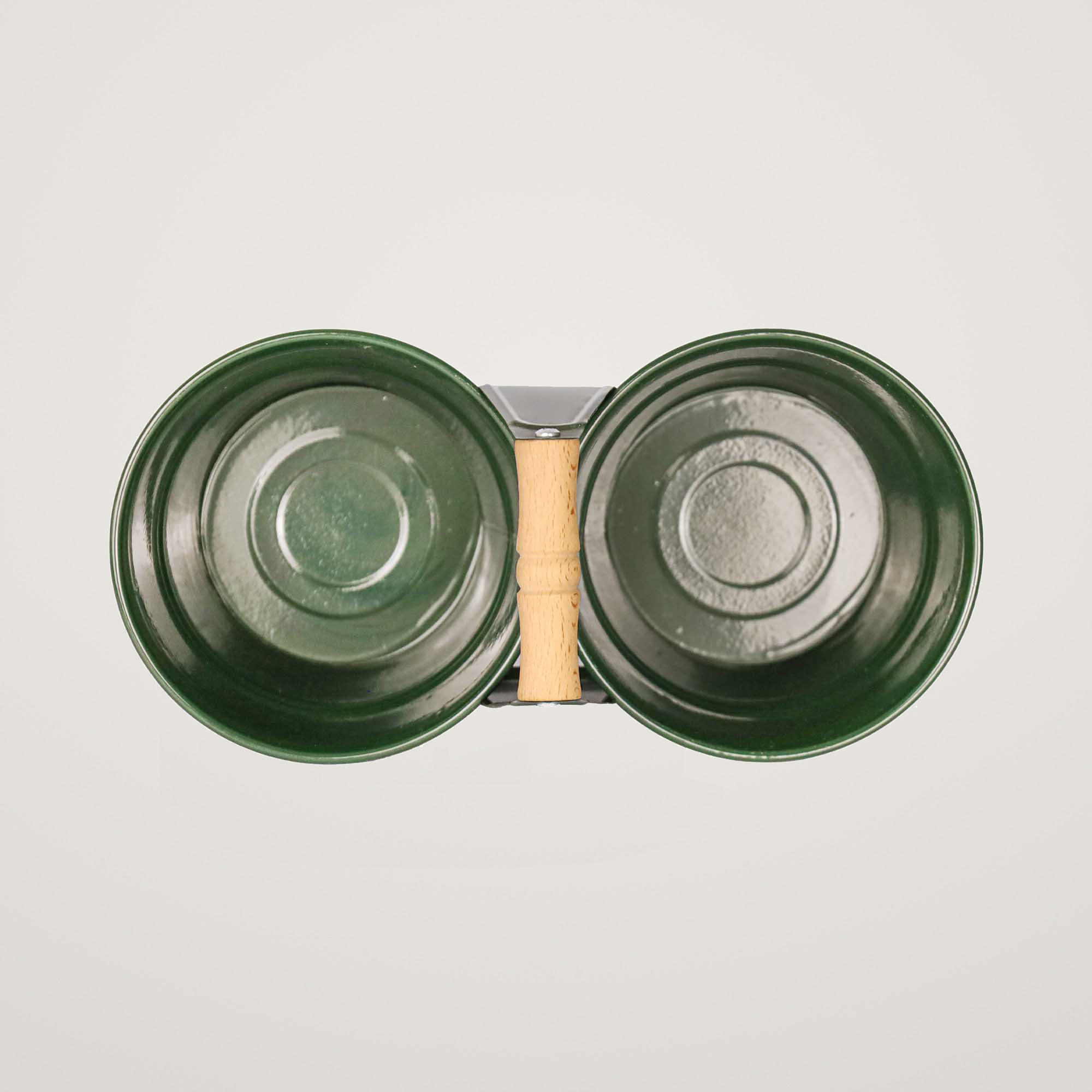 Galeata pentru 2 ghivece cu maner din lemn Mary's Garden Supplies 14 cm culoarea verde - imagine 2