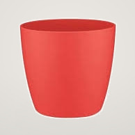 Masca ghiveci brussels 10,5cm rotund, culoare poppy red