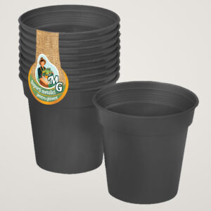 Set 10 Ghivece Productie culoarea negru, 9 CM