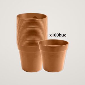 Ghiveci productie teracota 10 cm, set 10 buc