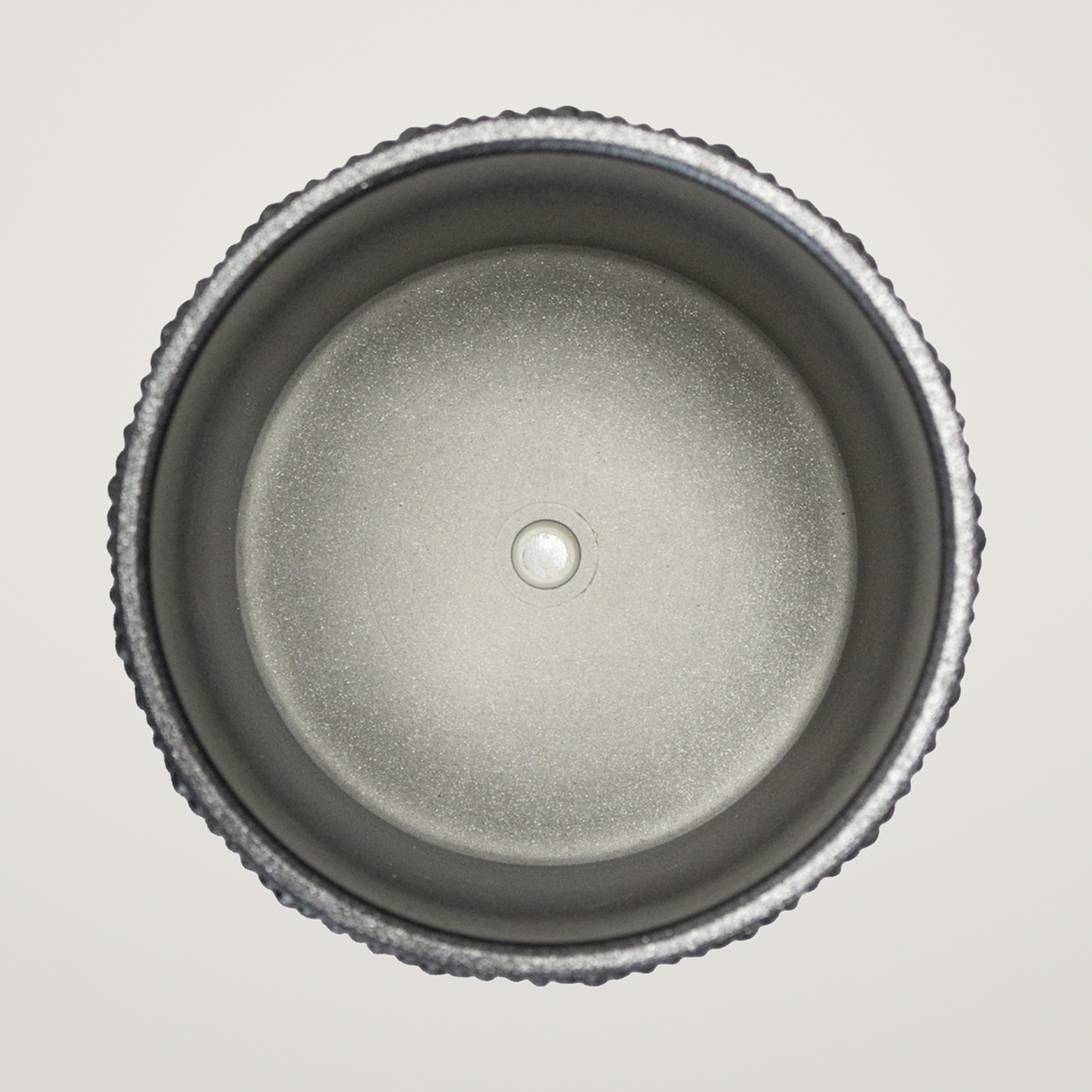Ghiveci ceramic cu farfurioara, model Beads Dark Gray - imagine 3