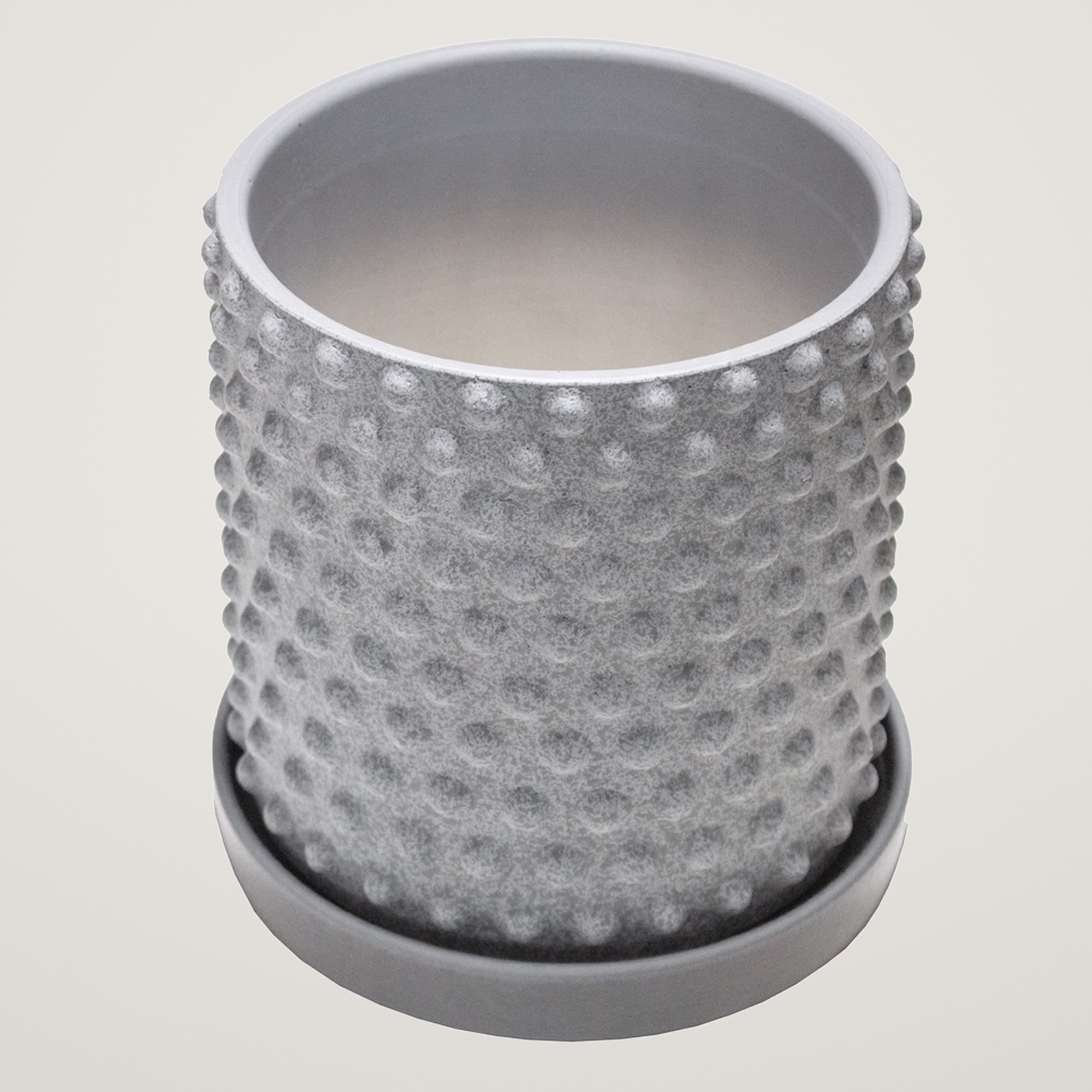 Ghiveci ceramic cu farfurioara Drangee Grey - imagine 2