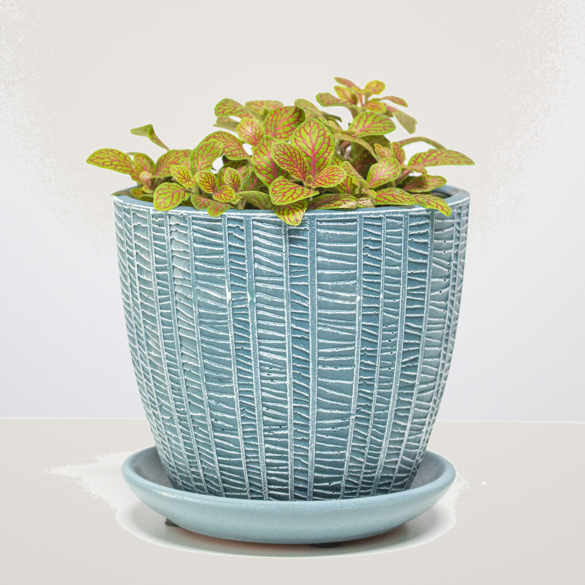Ghiveci ceramic cu farfurie Metro Sea Wave - imagine 4