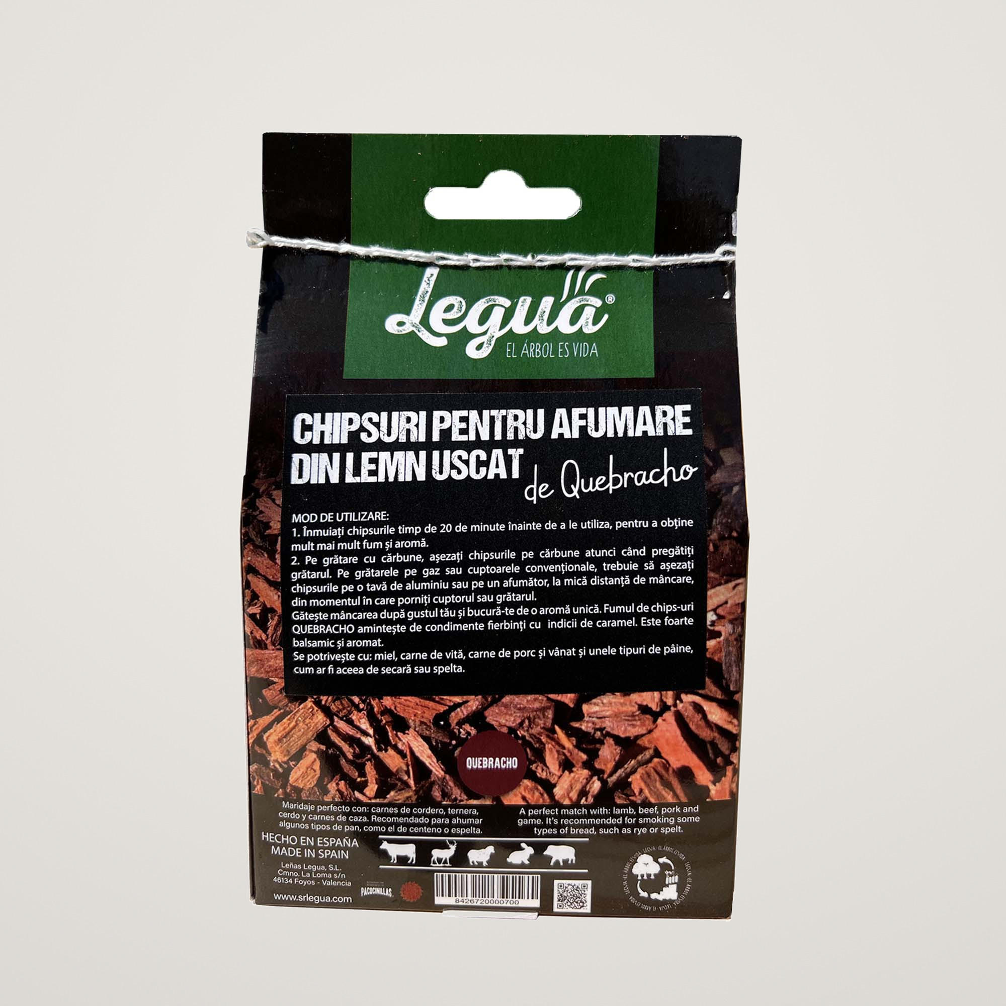 Chipsuri pentru afumare din lemn de Quebrancho Legua, la punga de 600 gr, pentru aromatizarea carnurilor de miel, vita, porc sau vanat - imagine 4