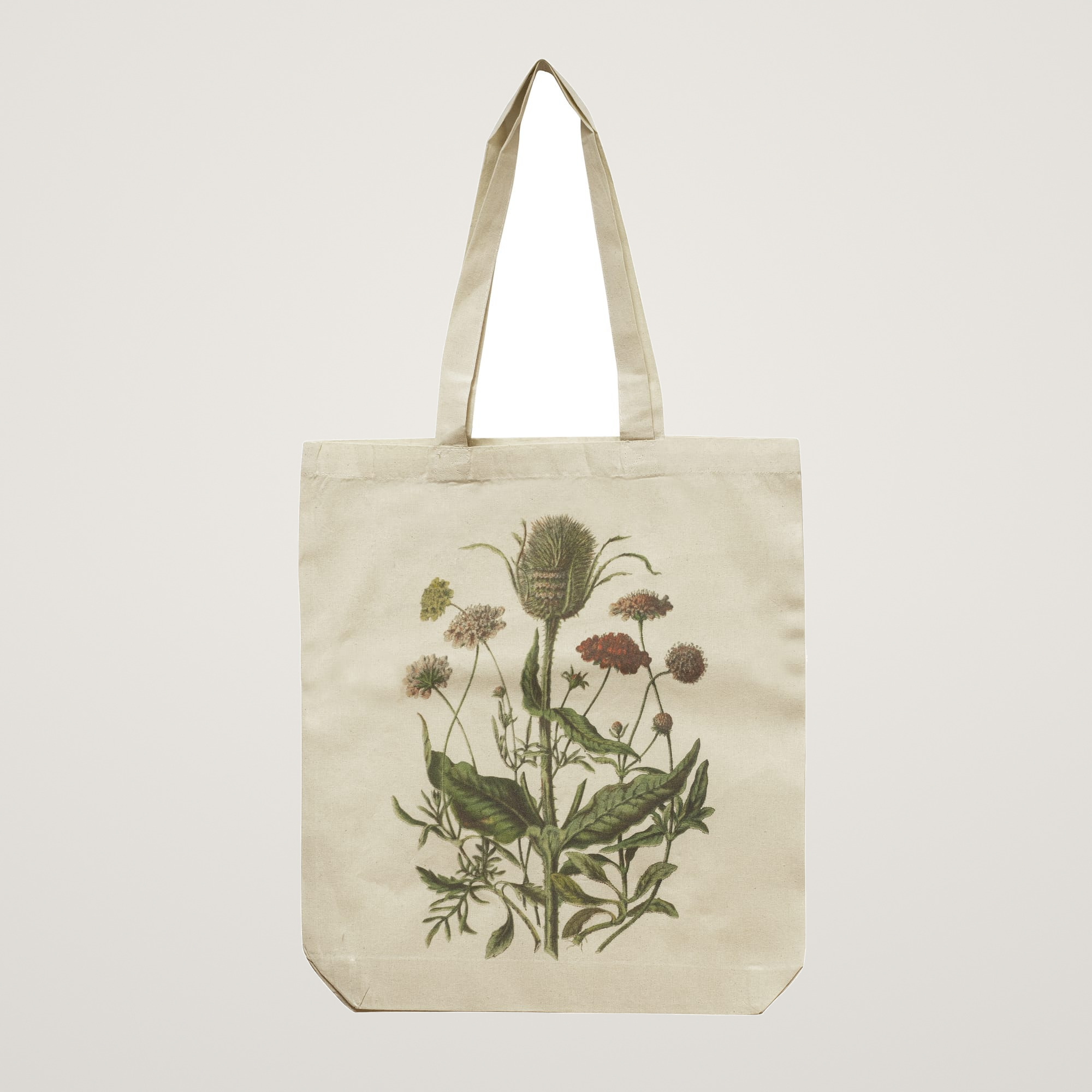 Sacosa de panza cu imprimeu botanic 38 x 42 cm - bouquet