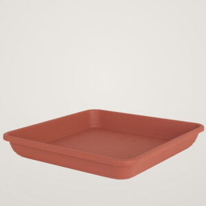 Farfurie patrata Venezia 30cm, culoarea terra