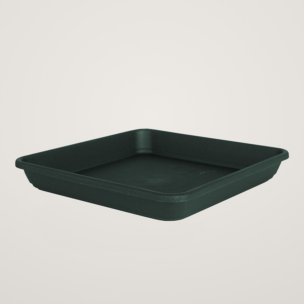 Farfurie patrata Venezia 40cm, culoarea verde inchis