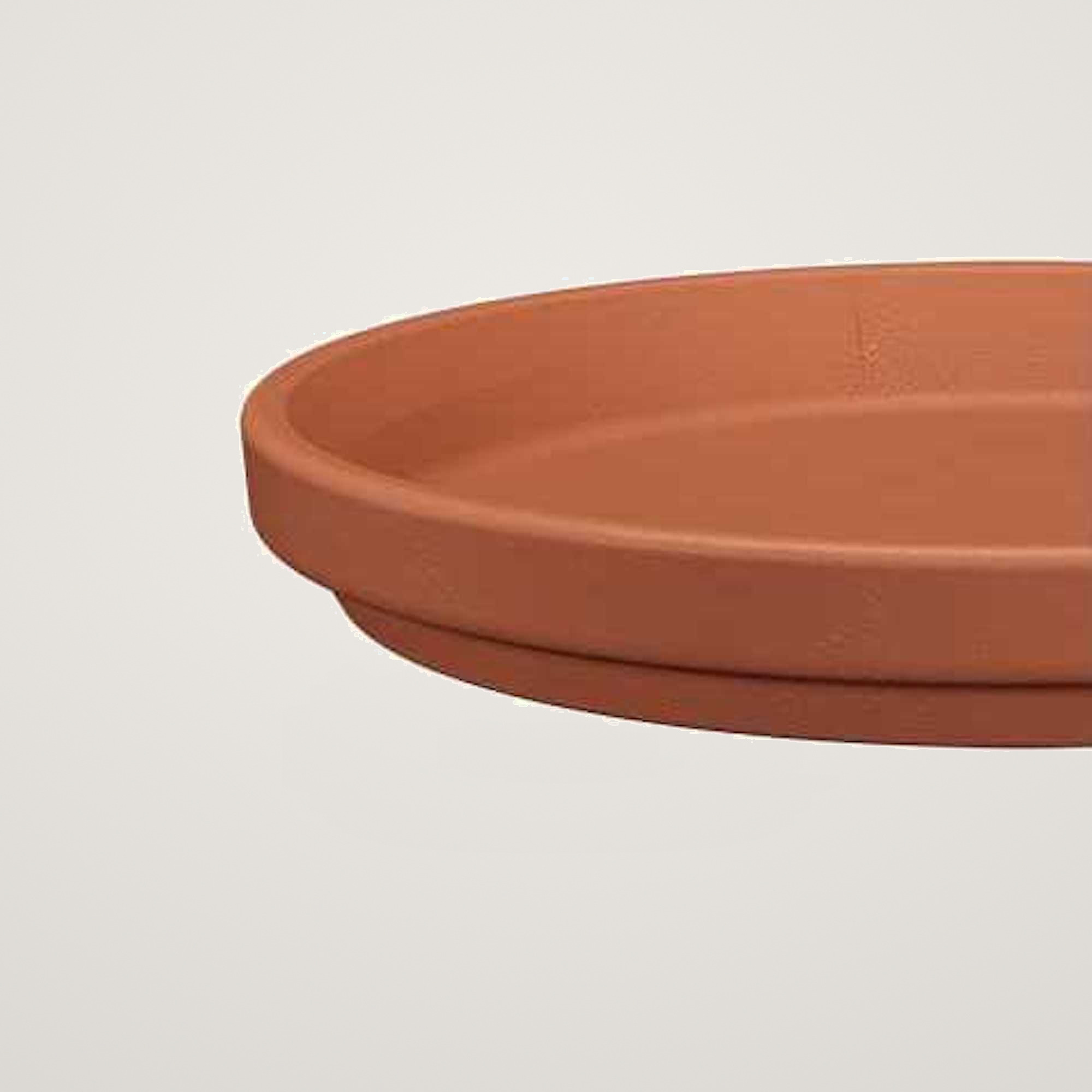 Farfurie din ceramica, rotunda, 13cm, culoarea natur - imagine 4
