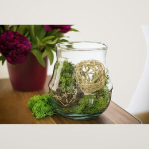 Edelman Ghiveci rotund Lennard transparent cu dimensiunea 13.5*17 cm