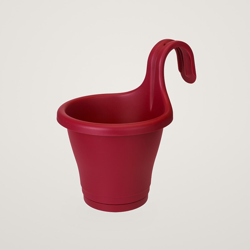 Ghiveci pentru balustrada Corsica Easy Hanger single rosu