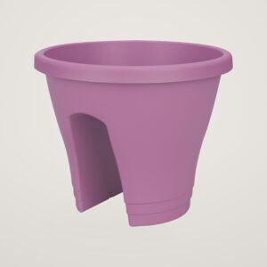 Ghiveci Corsica Flower, cu diametrul de 30 cm, culoarea Violet, pentru balustrada