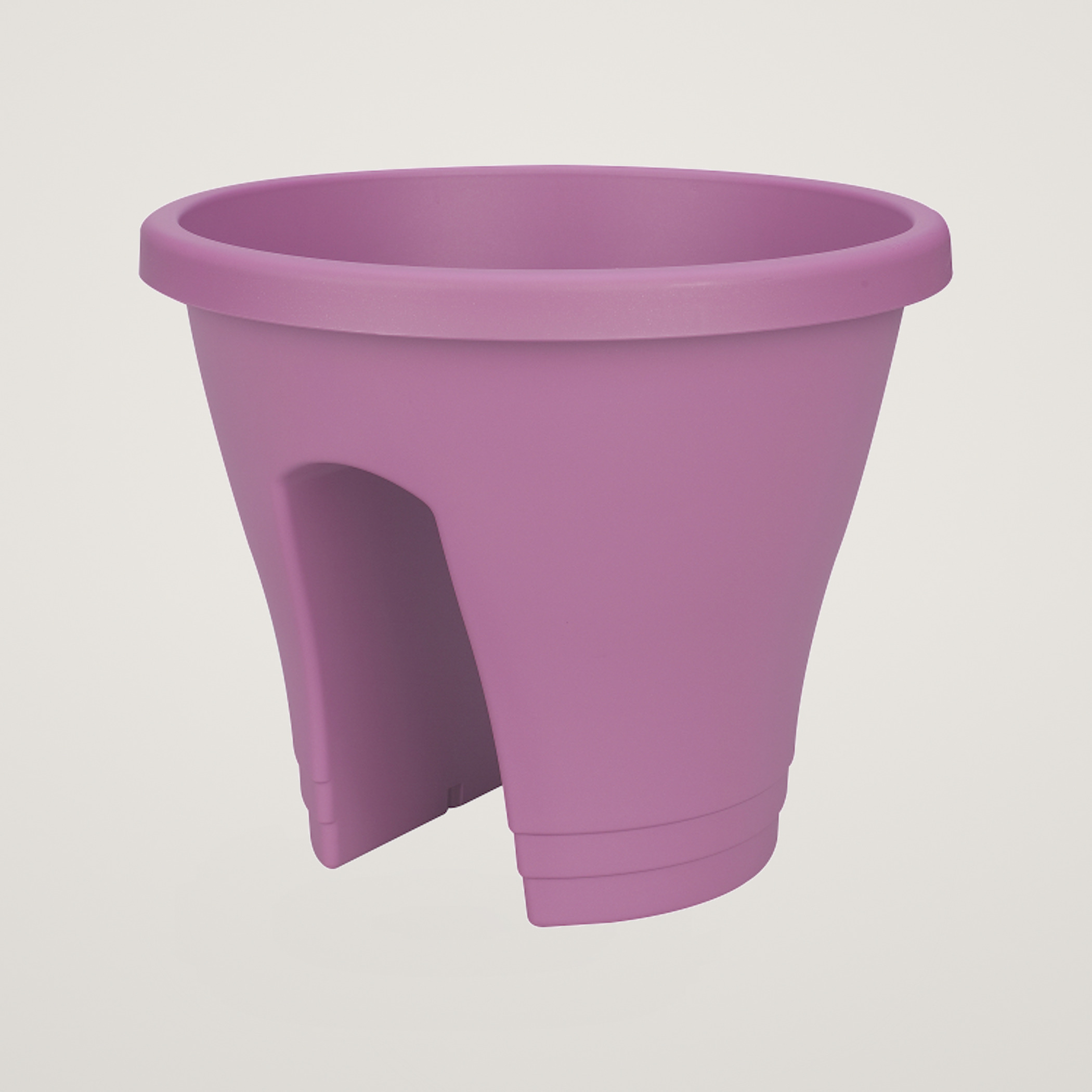 Ghiveci Corsica Flower, cu diametrul de 30 cm, culoarea Violet, pentru balustrada
