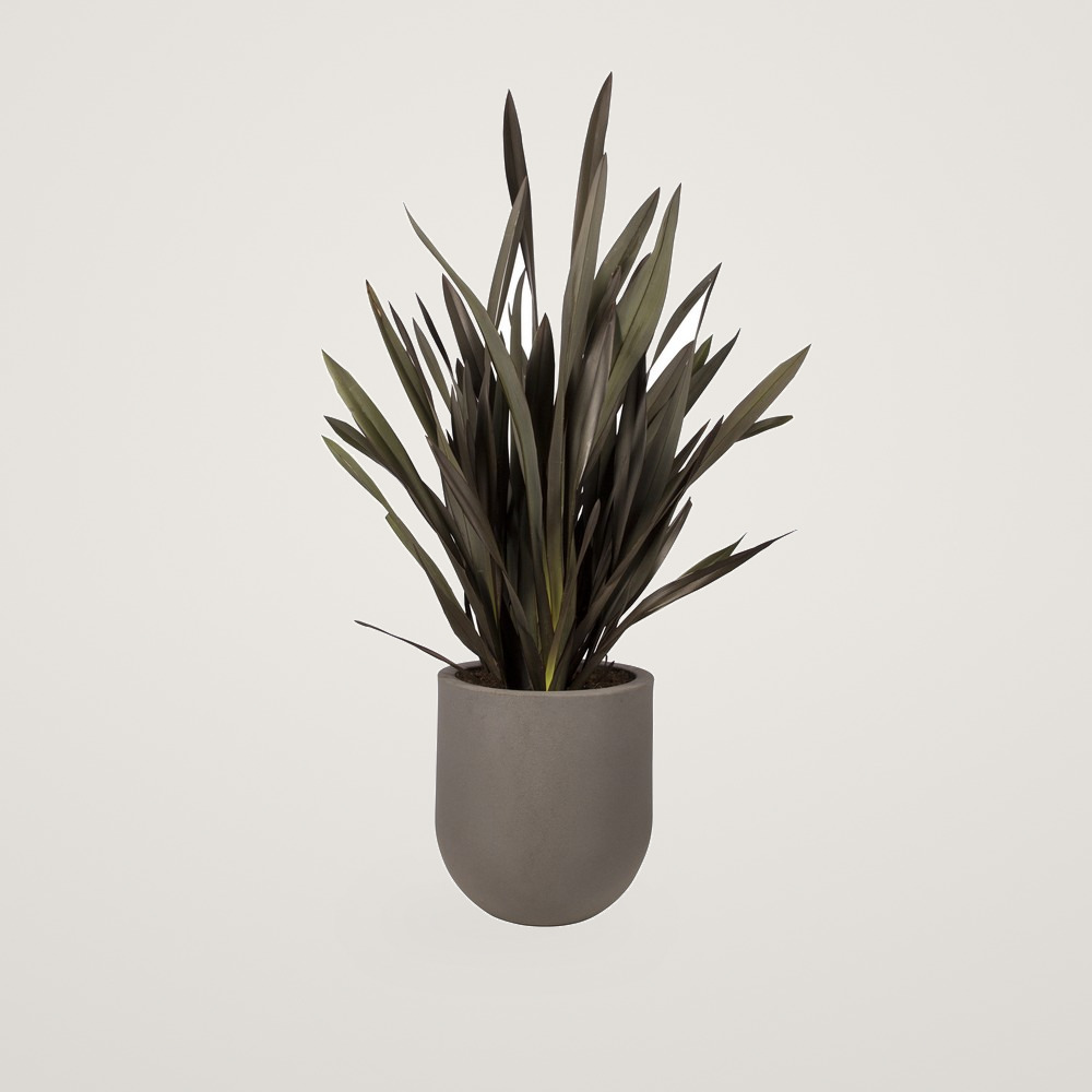 Ghiveci din material compozit plastic si lemn allure soft high 43 cm, culoare bark brown